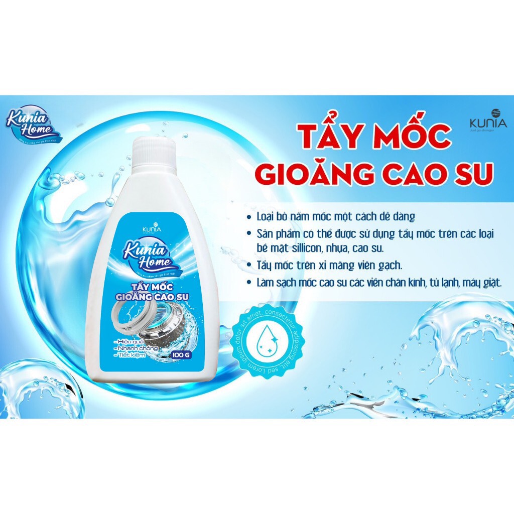 TẨY MỐC GIOĂNG CAO SU KUNIA HOME